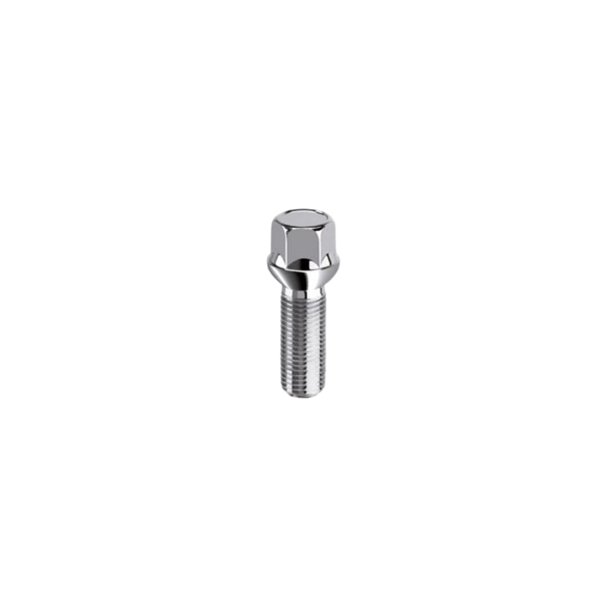 Hjulbolte kugle 14x1,25 - 39 mm gevind, slv, 1 stk.