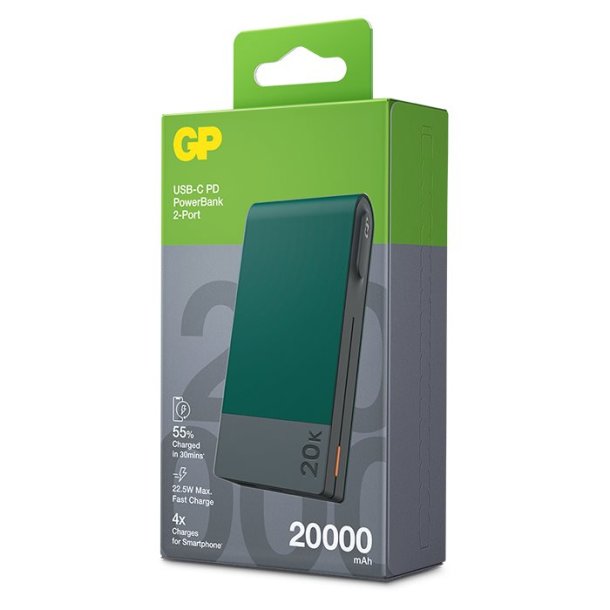 GP M2 Powerbank 20.000 mAh USB-A+USB-C