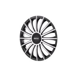SPARCO TREVISO Hjulkapsler 15" slv/sort - 4 stk.