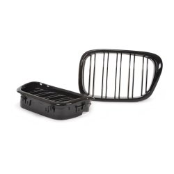 JOM Frontgrill med dobbelt ribbe i blank sort til BMW serie 5 E39 rgang 1995-2003