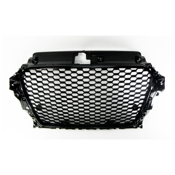 JOM Frontgrill honeycomb i blank sort til Audi A3 8V rgang 2012-2016