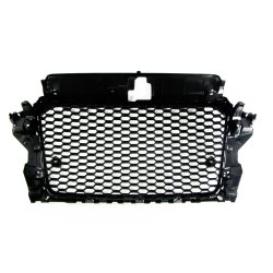 JOM Frontgrill honeycomb i blank sort til Audi A3 8V rgang 2012-2016