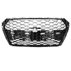 JOM Frontgrill honeycomb i blank sort til Audi A4 B9 rgang 2015-2019