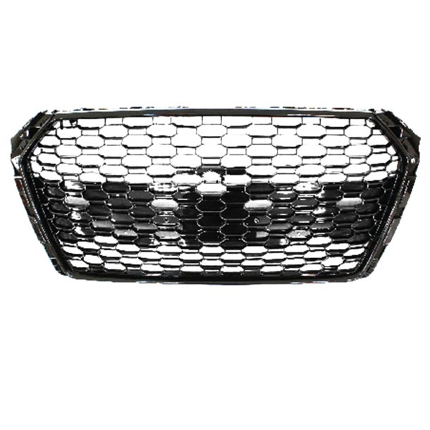 JOM Frontgrill honeycomb i blank sort til Audi A4 B9 rgang 2015-2019