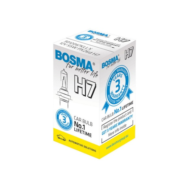 Bosma Pre 12V 55W H7 PX26d No. 1 LIFETIME - 1 stk.