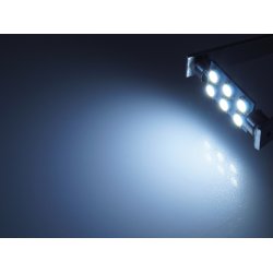 Pinolpre 12V 6xLED 44 mm - Xenon hvid - 1 stk.