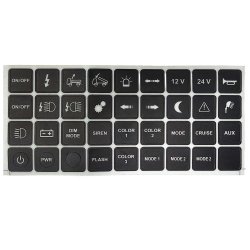 Kontrolpanel m. indbygget rel� m/trykpanel. 4 udgange. 10-30V