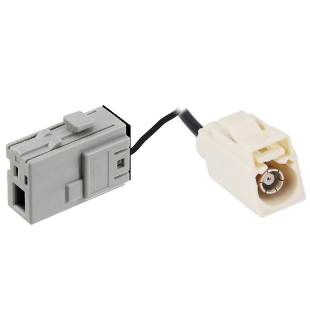 Adapterkabel for original kabel ved antenne, Fakra hun hvidt til GT13SS stik