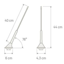 Calearo 16V Antenne Uden Forstrker, 76&deg; Hldning