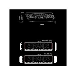 NUUK E-LINE DUO LED nummerplade-lys, indbygget rel�, 2x referens 20