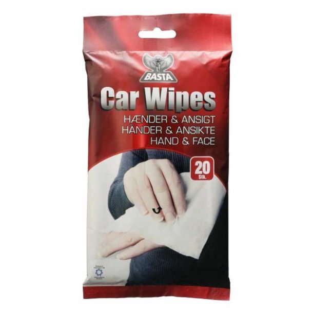Basta Car Wipes Servietter til hnder og ansigt 20 stk.