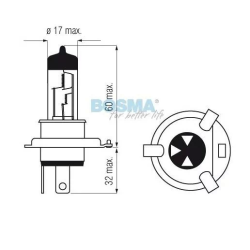 Bosma Prer CLASSIC GOLD 12V 60/55W H4 P43t - 2 stk.