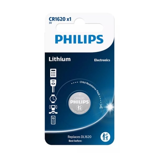 Philips CR1620 Knapcelle batteri - 1 stk.