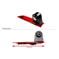 Bakkamera indbygget i bremselygte til Ford Transit Custom, rgang 2012-2015