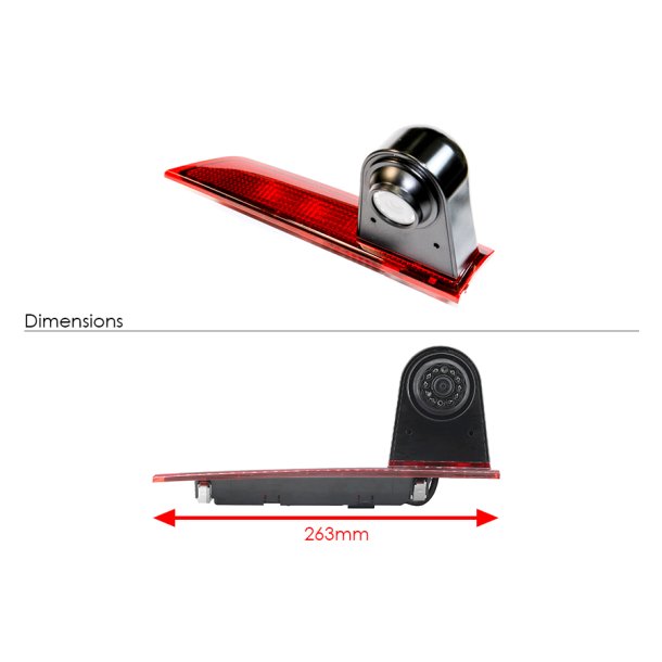 Bakkamera indbygget i bremselygte til Ford Transit Custom, rgang 2016 -