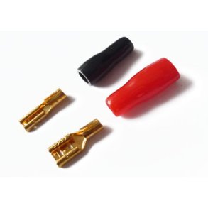  Kabelsko 2x2,8mm sort + 2x4,8mm rd