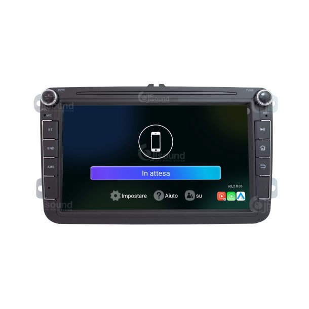 Bilradio JF-038W6-UP-PRO m. tr�dl�s Apple CarPlay &amp; Android Auto til VW
