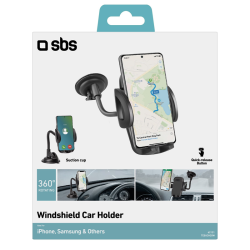 SBS Universel Freeway mobilholder med sugekop - Sort