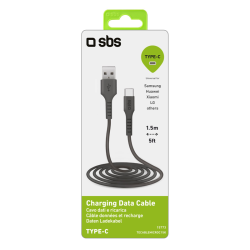 SBS USB C til USB A kabel 1,5 meter - Sort
