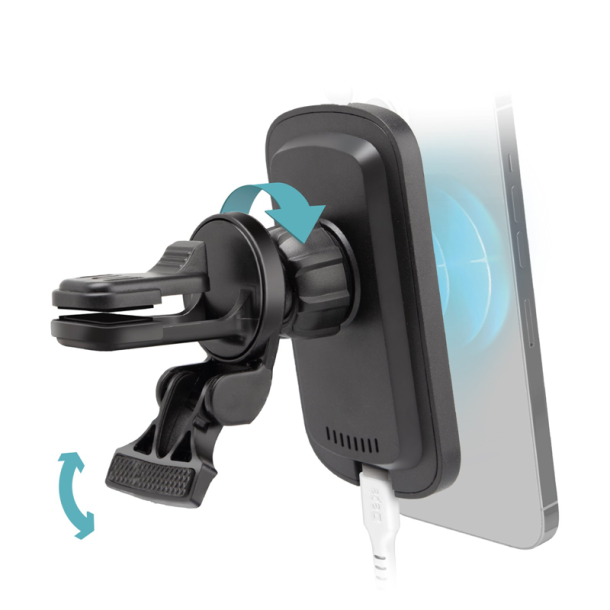 SBS magnetisk mobilholder og trdls MagSafe&#153; oplader til luftdyse - Sort