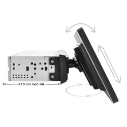 Phonocar 10" 1-DIN Android media center med trdls Apple Carplay og Android Auto