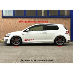 TA Technix - Deep Gevindundervogn til Audi A3 (8V), rgang 2012-2020