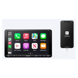 Sony XAV-AX8150 1 DIN bilradio med Appel carplay, 9" skrm