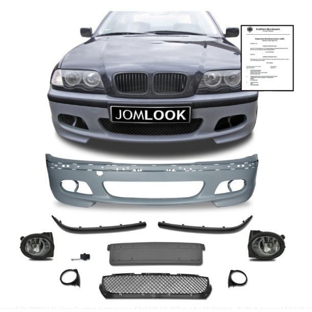 JOM Forkofanger kit inkl. klar glas tgelygter til BMW 3 serie E46 Sedan &amp; Touring