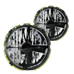 Forlygter klar glas / sort kryds til VW Golf 1