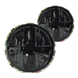 Forlygter klar glas sort / sort kryds til VW Golf 1