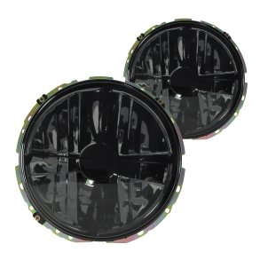 Forlygter klar glas sort / sort kryds til VW Golf 1