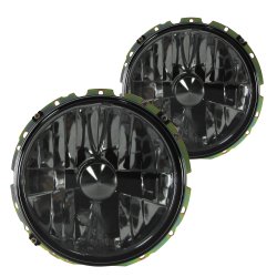 Forlygter klar glas/sort til VW Golf 1