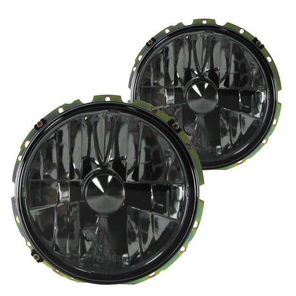 Forlygter klar glas/sort til VW Golf 1