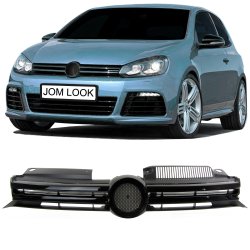 JOM Frontgrill sort VW Golf 6 1K, rgang 10/2008 -10/2012 - u. logo