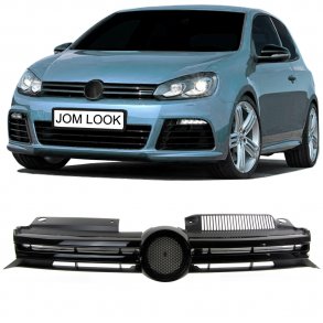 JOM Frontgrill sort VW Golf 6 1K, rgang 10/2008 -10/2012 - u. logo