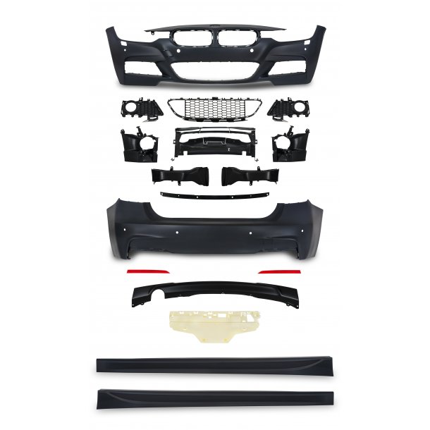 JOM Body kit til BMW 3 serie F30 LCI med PDC huller og HCS, rgang 05.2015-