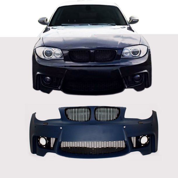 Forkofanger Sports design dobbelt-rib grill i sport design, PDC og SRA  BMW 1 serie E81/E82/E87/E88