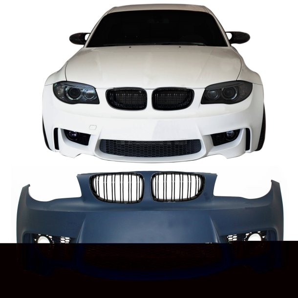 JOM Forkofanger Sports design med dobbelt-rib grill til BMW 1 serie E81/E82/E87/E88, 20042011