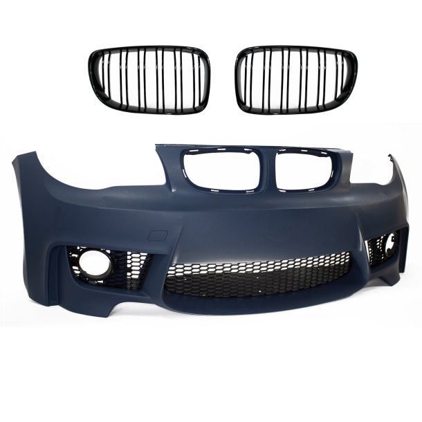 JOM Forkofanger Sports design med dobbelt-rib grill til BMW 1 serie E81/E82/E87/E88, 20042011