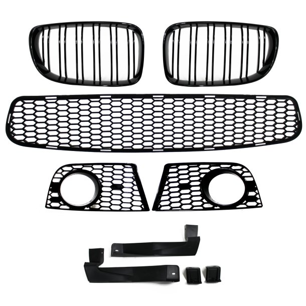 JOM Forkofanger Sports design med dobbelt-rib grill til BMW 1 serie E81/E82/E87/E88, 20042011