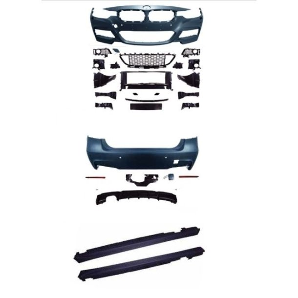 JOM Bodykit i sport-design med PDC-huller og SRA til BMW 3 serie F30/F31 (inkl. LCI), 20112019