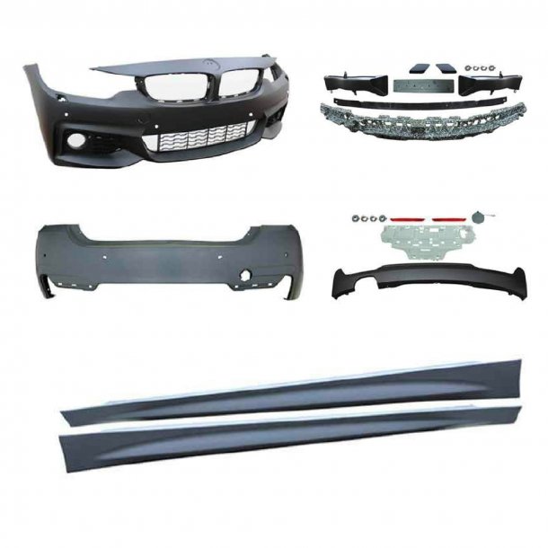 JOM Body kit sports design til BMW 4 serie F36 Grand Coup med PDC huller og HCS, rgang 2014-