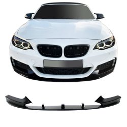 JOM Frontspoiler i Performance-look, 2-delt  Sort hjglans til BMW 2 serie F22/F2, rgang 2013-2020