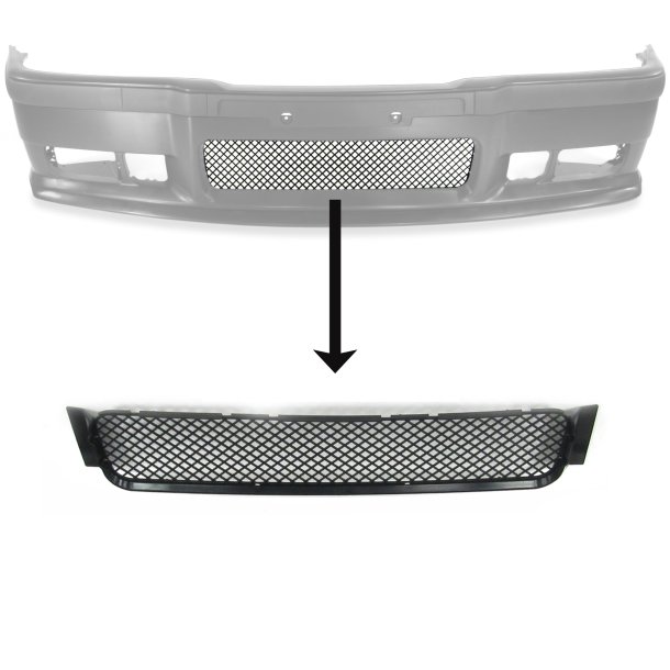 Kofangergitter sort til BMW 3 series E36 Sedan Coupe/Cabrio/Touring/Compact, rgang 1991-1999