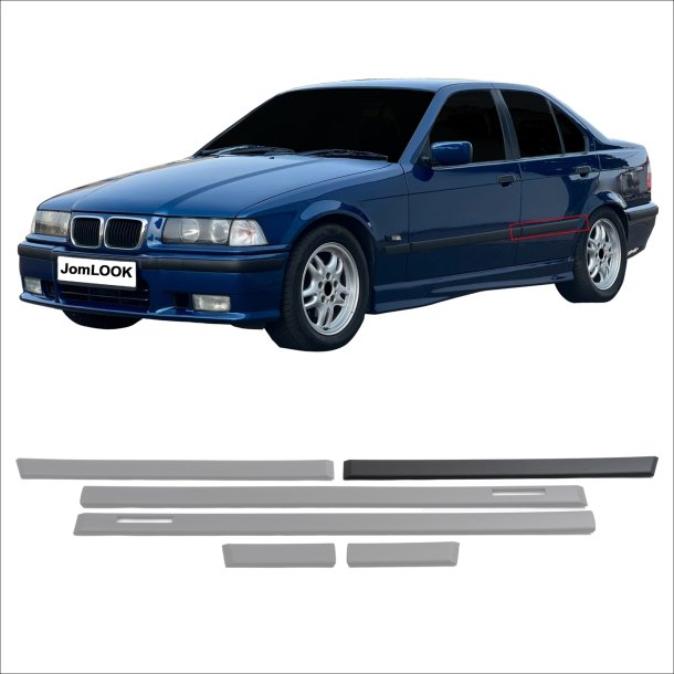 Drliste st sort, 6 dele til BMW 3 Serie E36 Sedan &amp; Touring,19911998