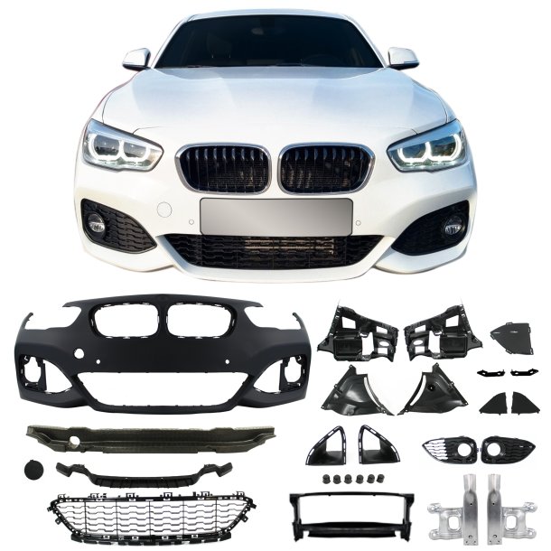 JOM Forkofanger Sports design inkl. grill med PDC-udskringer BMW 1 serie F20 LCI/F21 LCI, 2015-2019