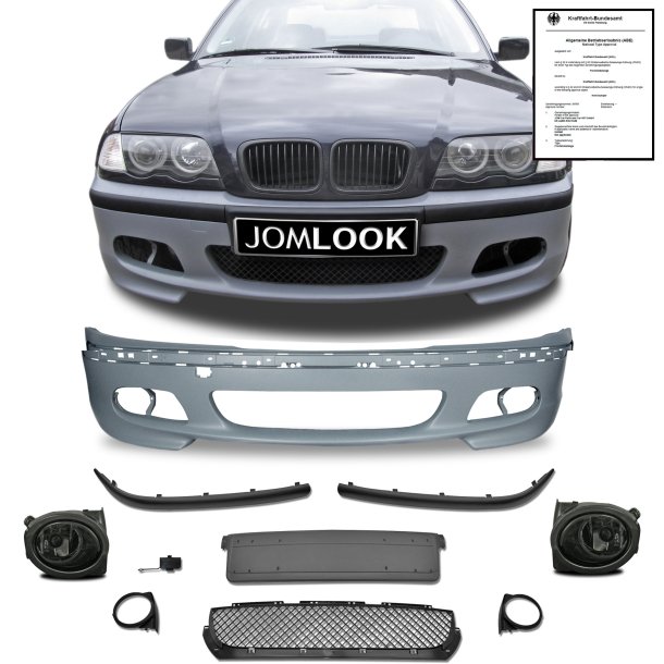 JOM Forkofanger kit inkl. rgfarvede tgelygter til BMW 3 serie E46 Sedan &amp; Touring