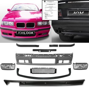 JOM Kofanger kit inkl. klare tgelygter & hkskrte til BMW 3-serie E36 Sedan, Coup & Cabriolet