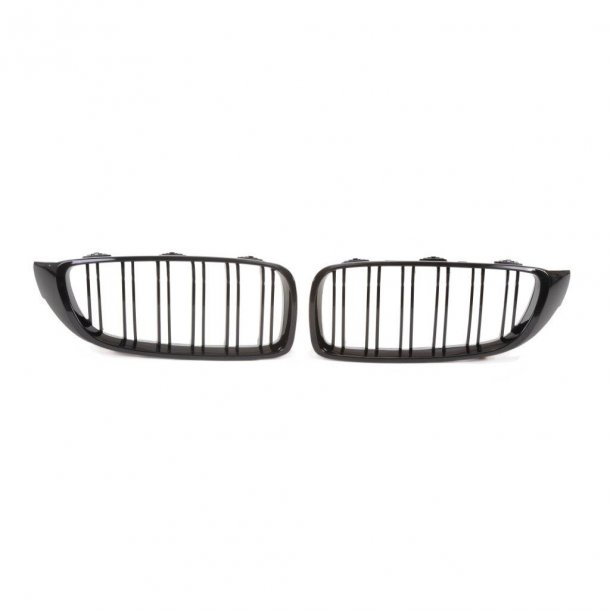 JOM Frontgrill med dobbelt ribbe i blank sort til BMW serie 4 F32/F33/F36 rgang 2013-