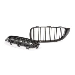 JOM Frontgrill med dobbelt ribbe i blank sort til BMW serie 4 F32/F33/F36 rgang 2013-